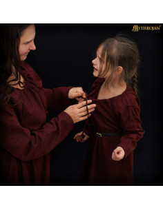 Vestido medieval para menina modelo Doncella, cor marrom 2