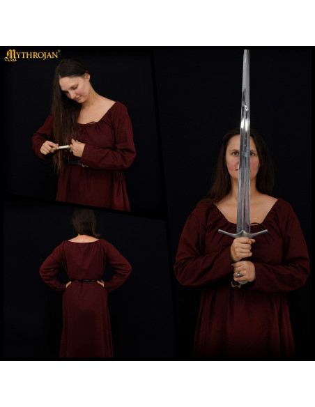 Vestido medieval longo modelo Maiden,...