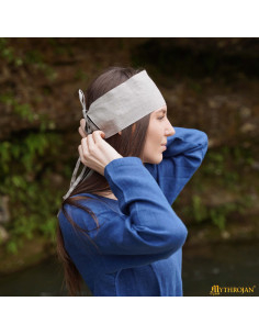 Bandana medieval Séculos XII-XV em linho, cor natural 2