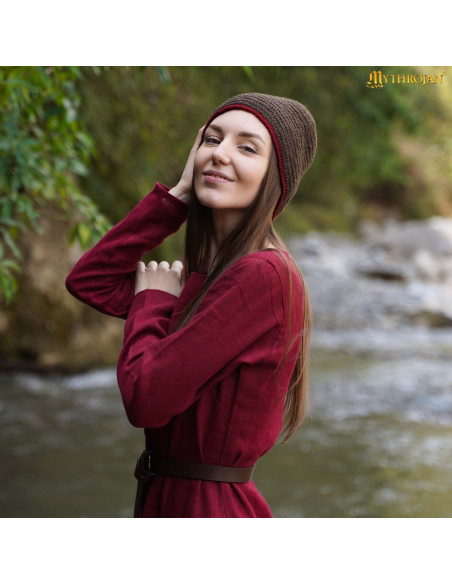 Gorro medieval nórdico em lã modelo...