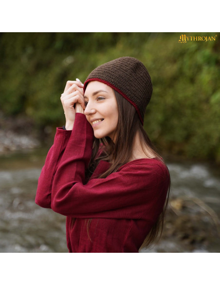Gorro medieval nórdico em lã modelo...