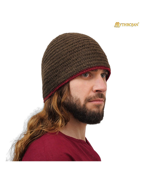Gorro medieval nórdico em lã modelo...