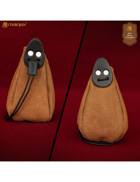 Bolsa de limosna de camurça com...