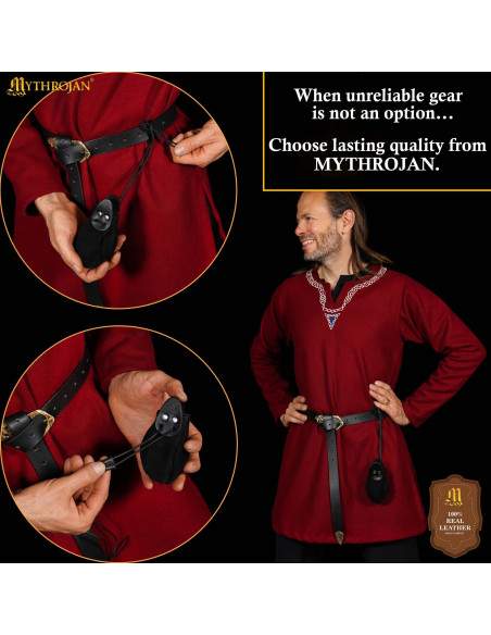 Bolsa de limosna de camurça com...