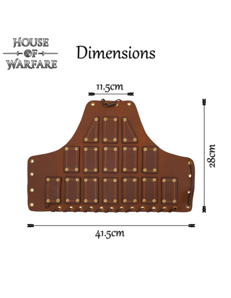 Omoplatas medievais em couro marrom...