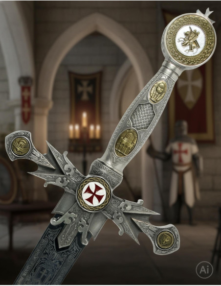 Espada Templária Decorada