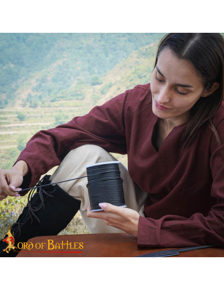 Bobina de cordão em couro genuíno...