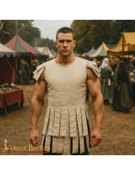 Colete romano acolchoado em algodão,...