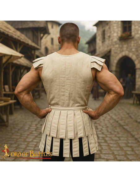 Colete romano acolchoado em algodão,...