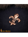 Adorno medieval design Flor de Lis em bronze envelhecido