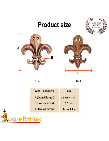 Adorno medieval design Flor de Lis em...