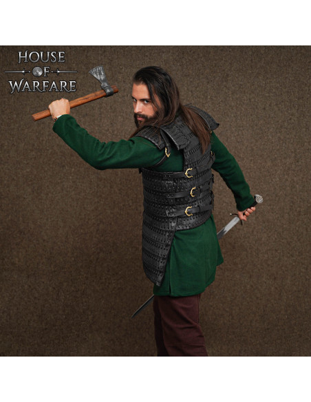 Armadura Vikinga lamelar em couro...