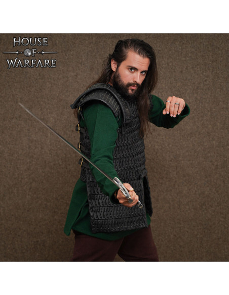 Armadura Vikinga lamelar em couro...