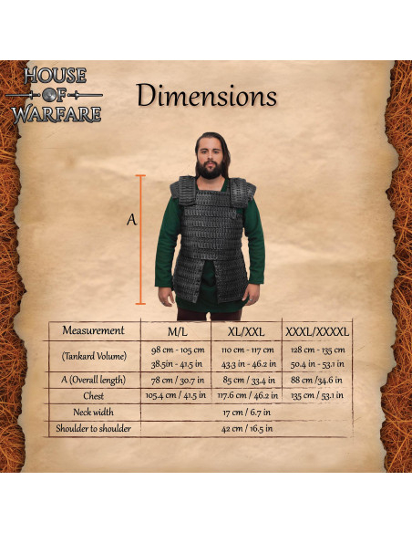 Armadura Vikinga lamelar em couro...