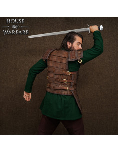 Armadura Vicking lamelar em couro marrom (3 mm) 2