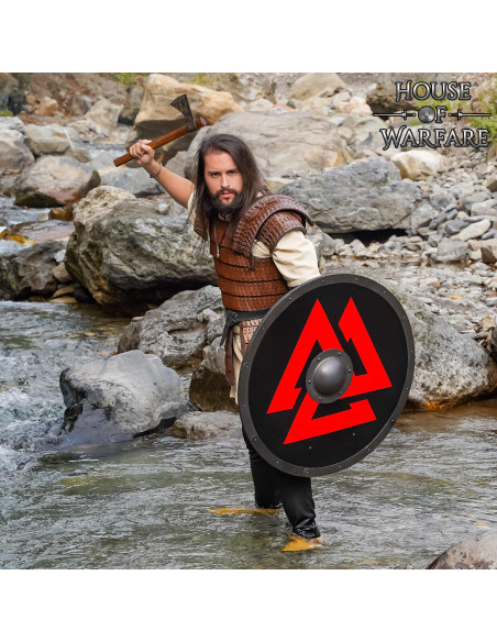 Armadura Vicking lamelar em couro...