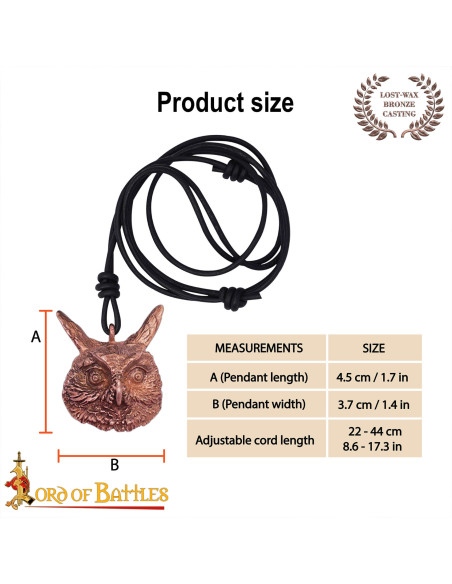 Colar medieval modelo Coruja em...