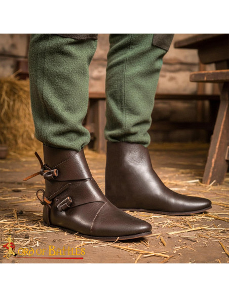 Botins vikings modelo Jorvik em couro...