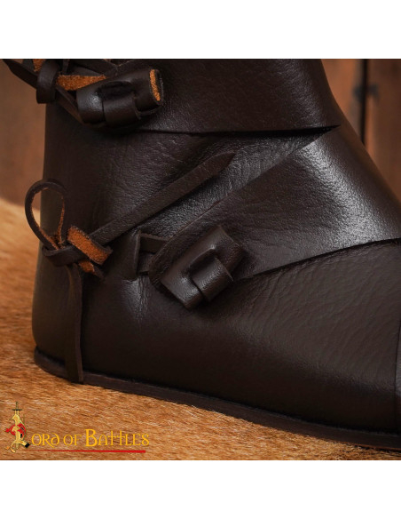 Botins vikings modelo Jorvik em couro...