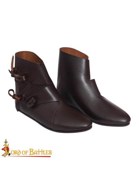 Botins vikings modelo Jorvik em couro...