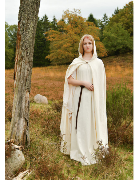 Vestido medieval Ingrid com cordões...