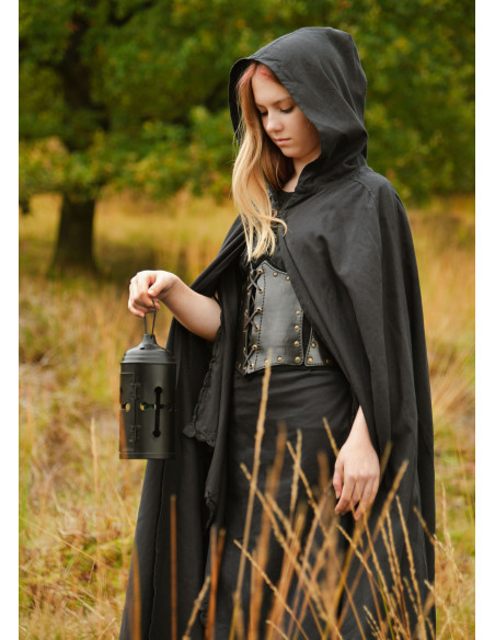 Vestido medieval Ingrid com cordões...