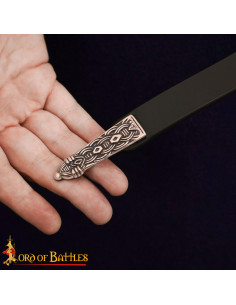 Ponta para cinto vikinga com design de nós, bronze... 2