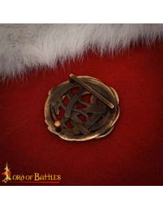 Fivela vikinga de serpente para cinto, em bronze envelhecido 2