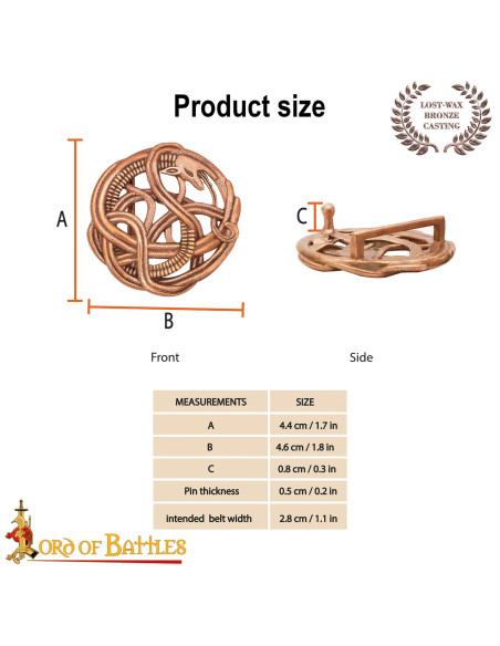 Fivela vikinga de serpente para...