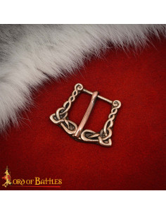 Fivela clássica em bronze envelhecido com adornos celtas