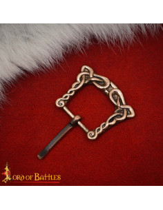 Fivela clássica em bronze envelhecido com adornos celtas 2