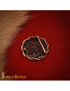 Fivela celta para cinto em bronze maciço envelhecido 2