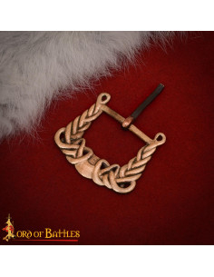 Fivela Vikinga Séculos IX-X design nós em bronze envelhecido 2