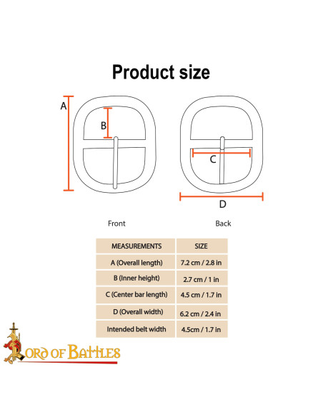 Fivela medieval ovalada em latão...