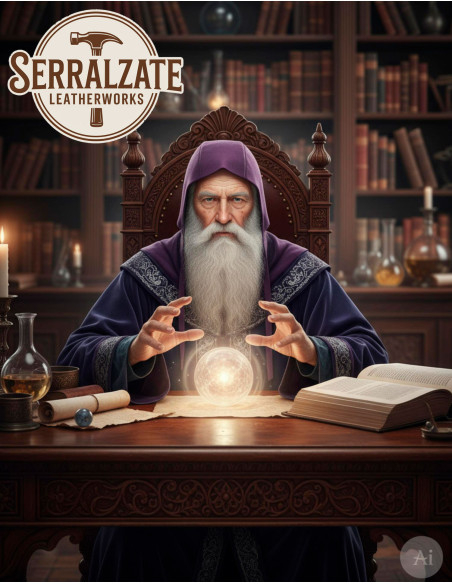 Capelina medieval em couro modelo...