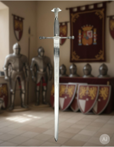 Espada Carlos V, aço inoxidável
 Tamanho-Natural