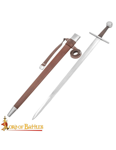 Espada Normanda Forjada à Mão Pomo Roda