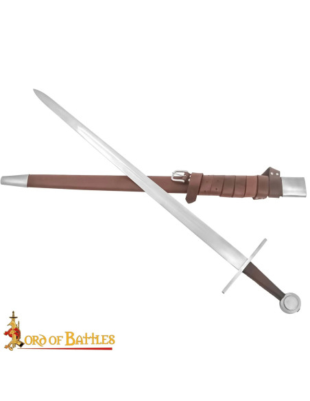 Espada Normanda Forjada à Mão Pomo Roda