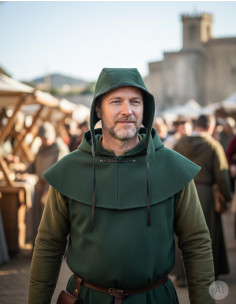 Chapéu medieval de explorador - Verde garrafa 2