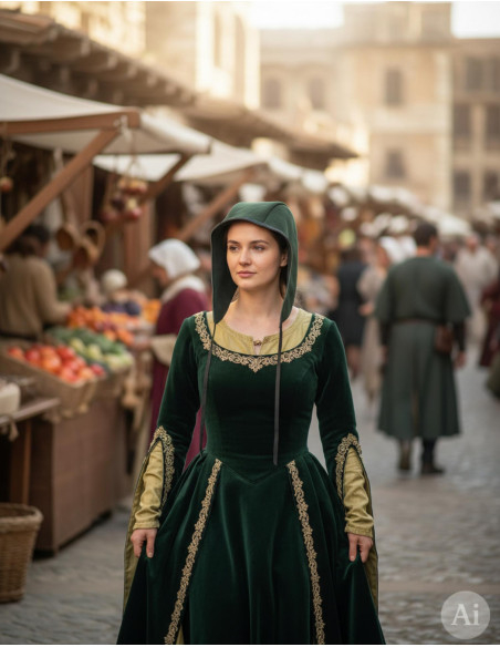 Chapéu medieval de explorador - Verde...