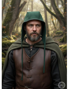 Chapéu medieval de explorador - Verde garrafa