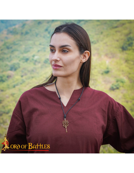 Colar Celta de Bronze Maciço, Nó e...