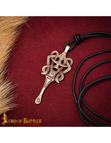 Colar Celta de Bronze Maciço, Nó e...