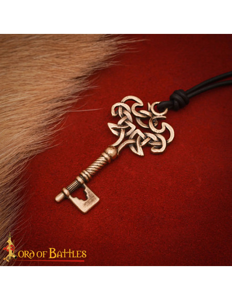 Pendente de chave vikinga de bronze,...