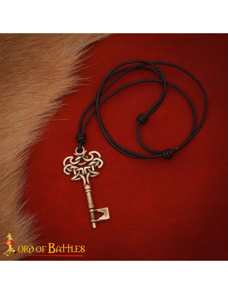 Pendente de chave vikinga de bronze,...