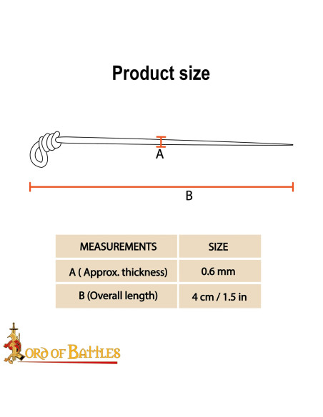 Conjunto de 6 alfinetes medievais...