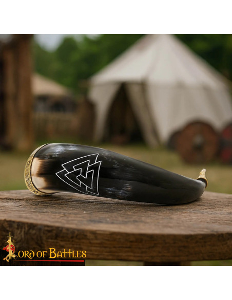 Corno Vikingue para Beber Modelo Valknut