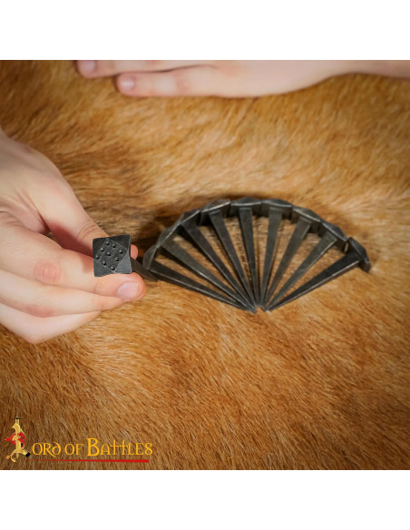 Conjunto 10 pregos medievais forjados...