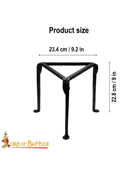 Tripé medieval para fogo em ferro...