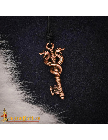 Pingente chave dragão bronze poder...